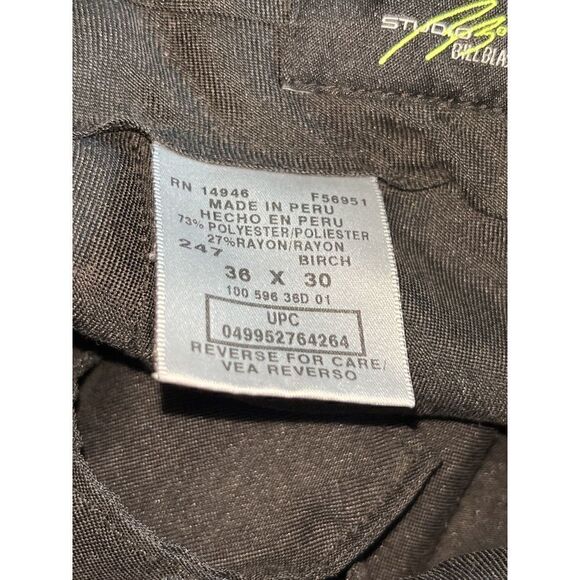 Bill Blass Studio Men's Brown Polyester Rayon Pleated Dress Pant 36/30 - Picture 9 of 10